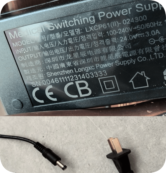 *Brand NEW* Suitable for Longxingchen 24.0V3.0A power adapter LXCP61(II)-024300 round hole charger cable 24V3A